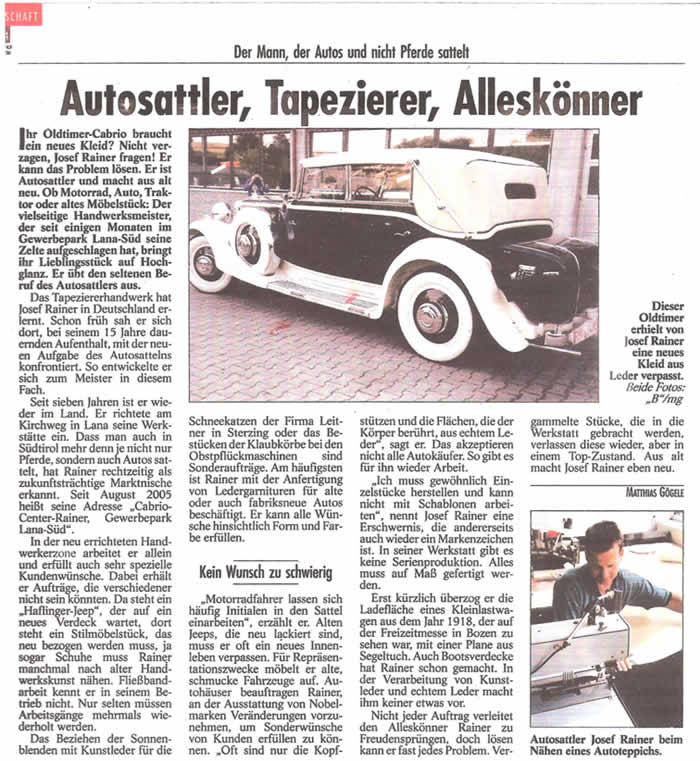 Artikel �ber das CC im Burggr�fler Magazin